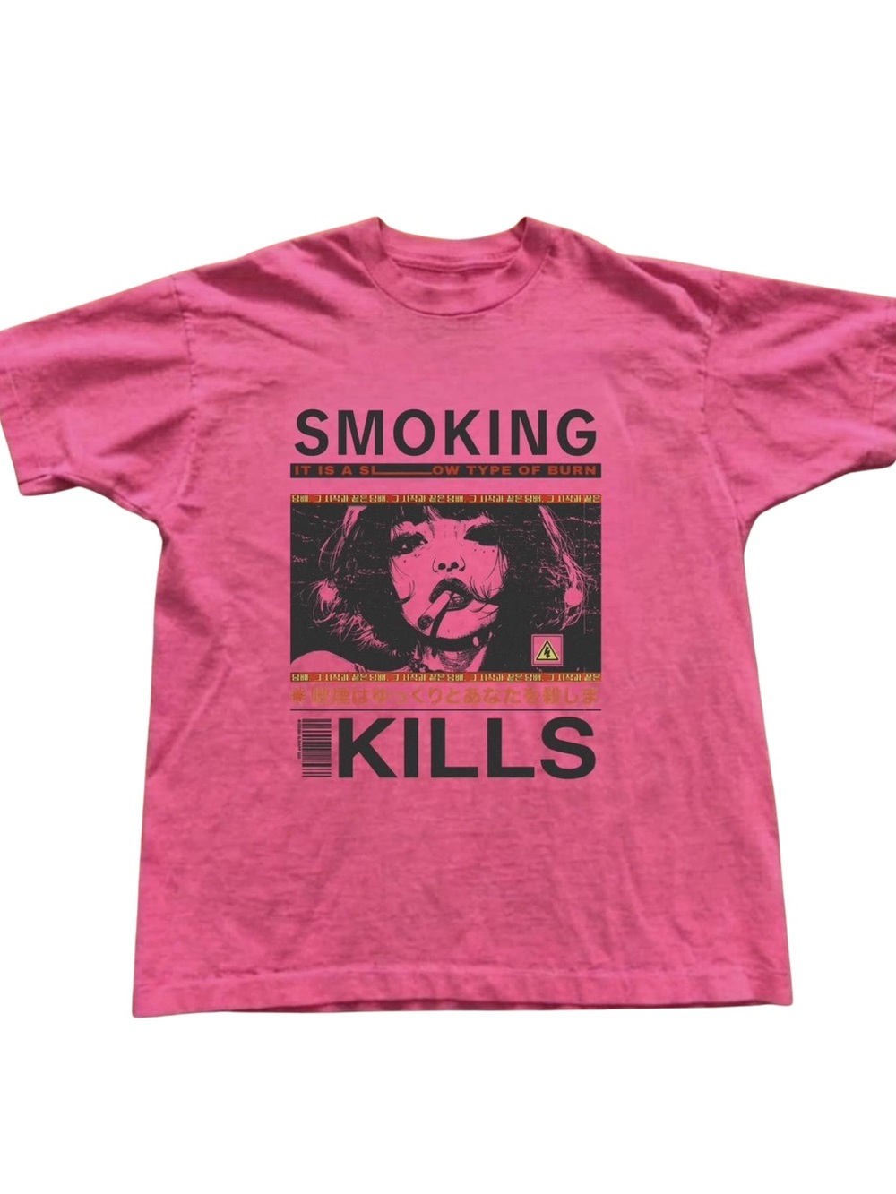 Gildan Smoking Graphic Tee - Pink